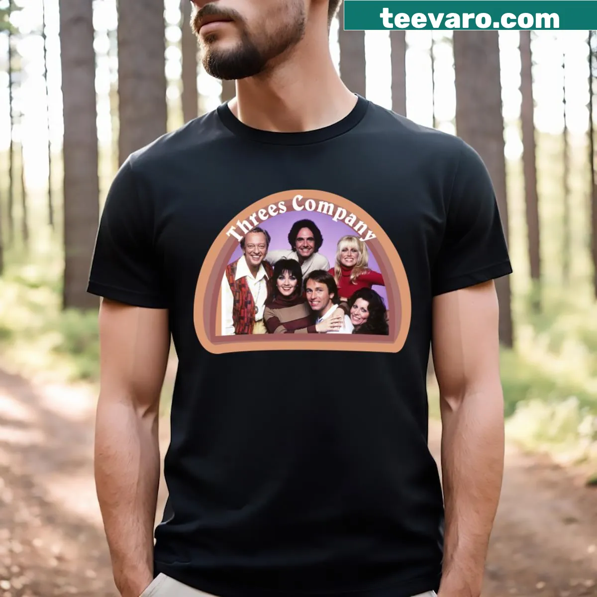 Vintage t-shirt celebrating 70's sitcoms with nostalgic design — on a men's t-shirt