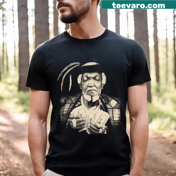 Vintage-style T-shirt featuring Redd Foxx with a playful graphic