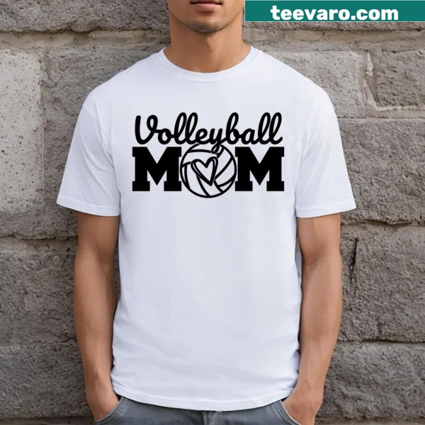Volleyball Mom t-shirt with ball pattern design