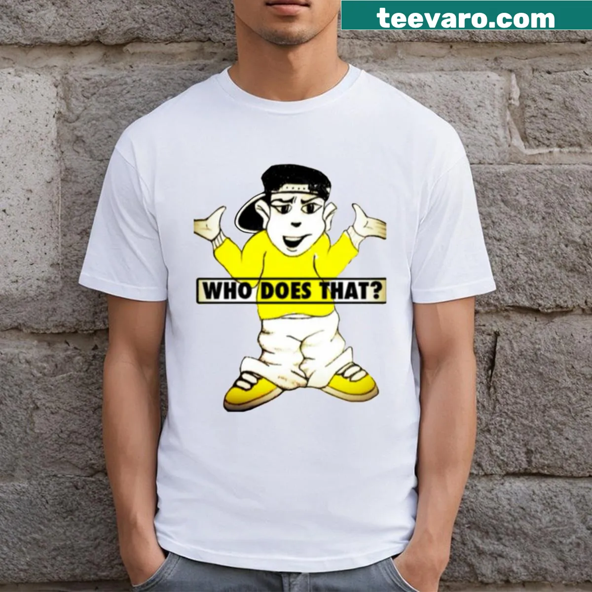 Wdt Character Logo T-shirt with a bold gaming emblem — on a men's t-shirt