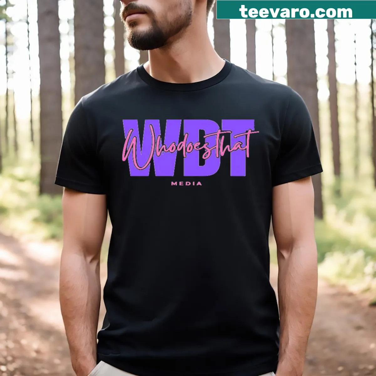 Wdt Media logo t-shirt with sleek graphic design — on a men's t-shirt