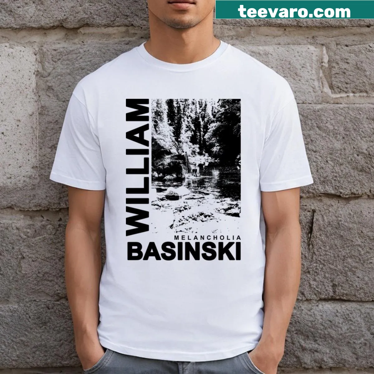 William Basinski Melancholia T-shirt with evocative graphics — on a men's t-shirt