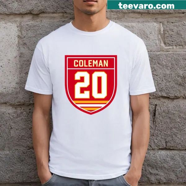 Blake Coleman Calgary Flames 20 emblem on a t-shirt
