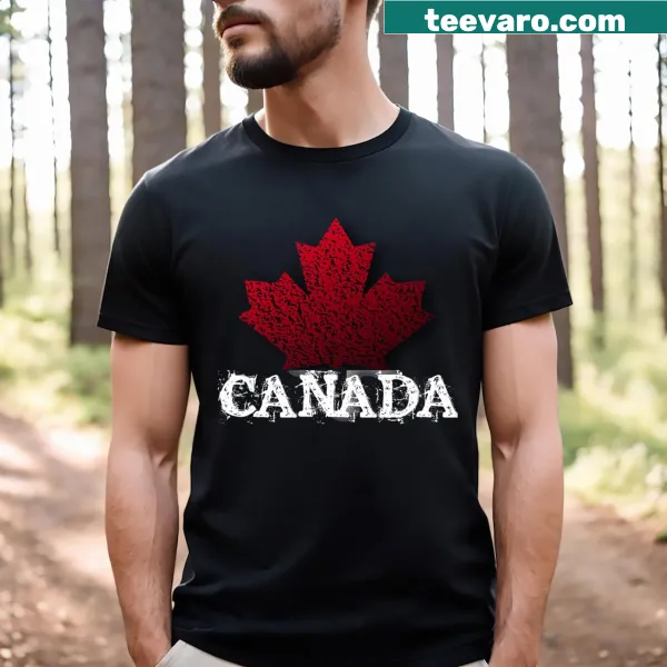 T-shirt showcasing Canada with illustrative designs
