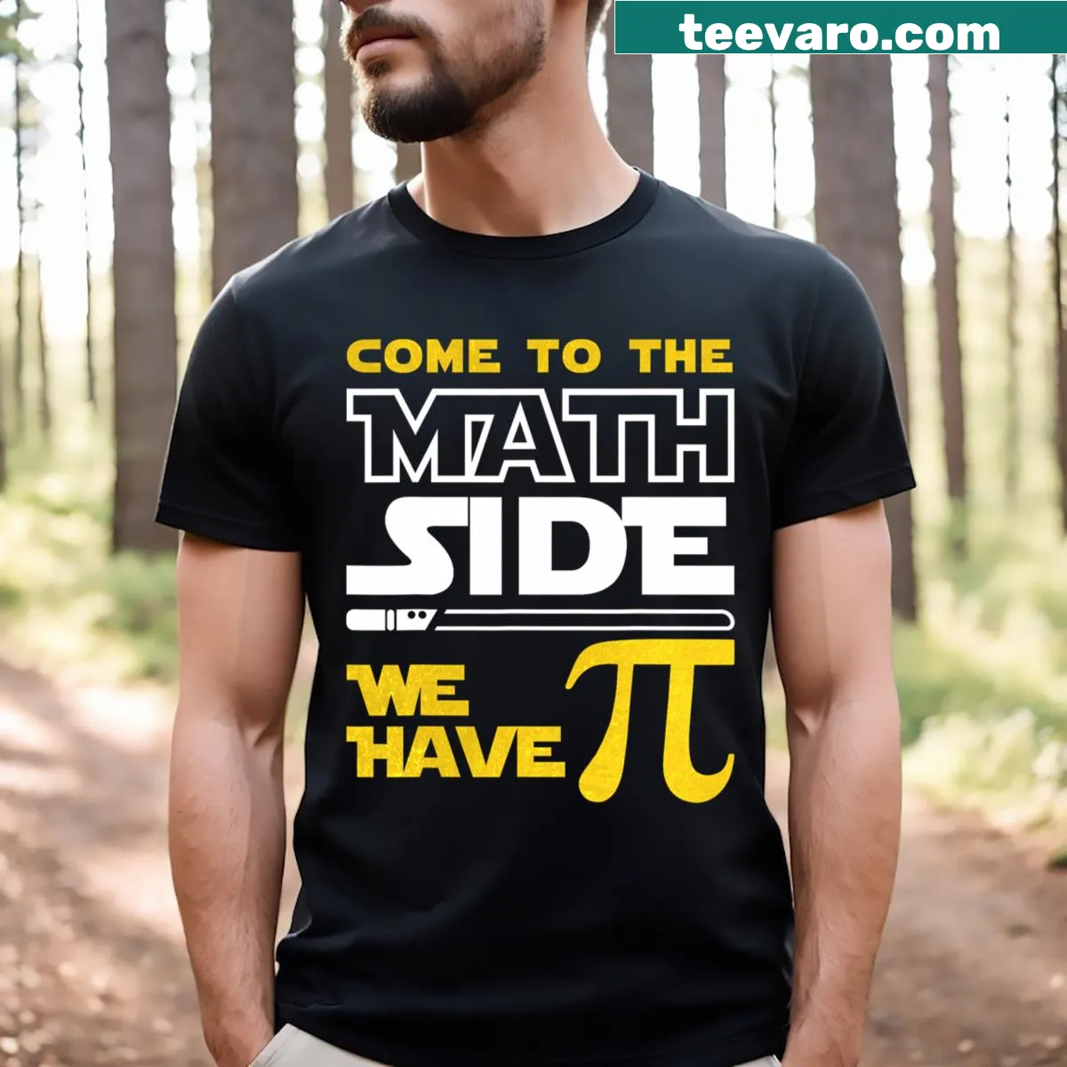 Math-themed T-shirt with a clever play on words — on a men's t-shirt