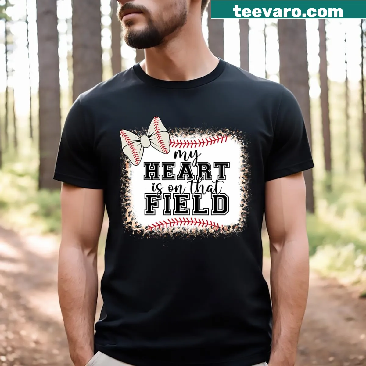 Wholesome t-shirt for girls with a baseball sister theme — on a men's t-shirt