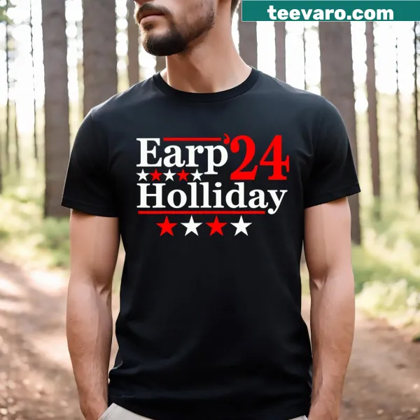 Funny parody Western T-shirt featuring Earp Holliday for the 2024 election