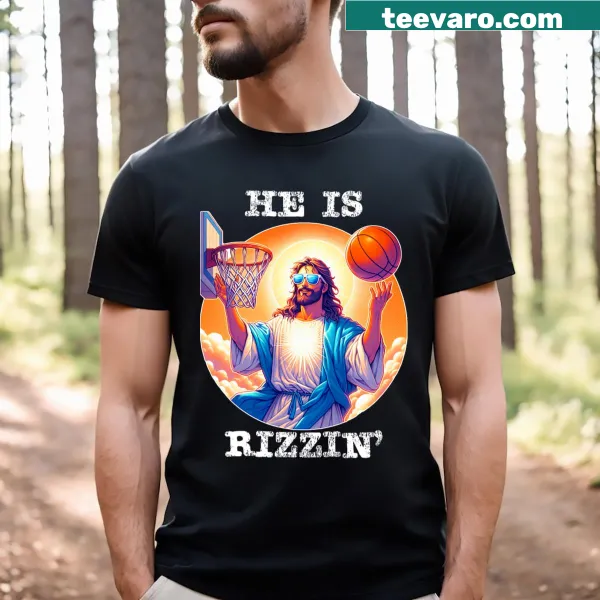 Easter t-shirt with a humorous basketball-themed Jesus design