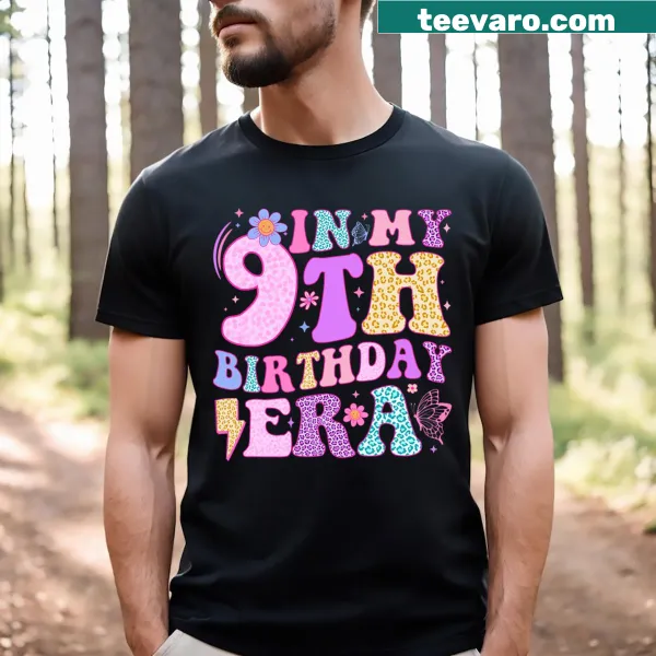 Cute T-shirt for a 9 year old birthday girl