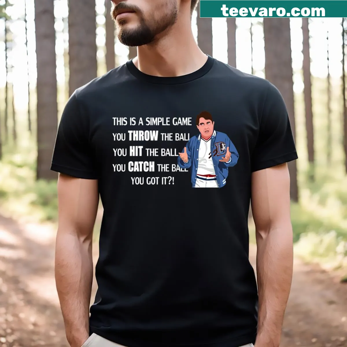 Simple text t-shirt stating 'It's A Simple Game' — on a men's t-shirt