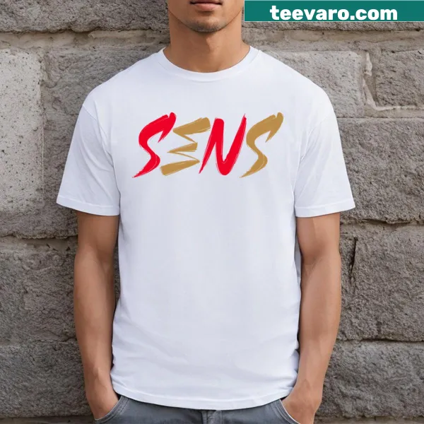 T-shirt featuring the Ottawa Senators team logo.