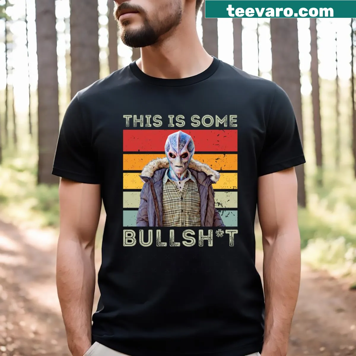 Edgy t-shirt featuring the phrase 'This Is Some Bullshit' in bold text — on a men's t-shirt
