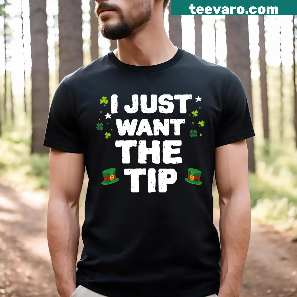 Funny St. Patrick's Day T-shirt with humorous text — on a men's t-shirt