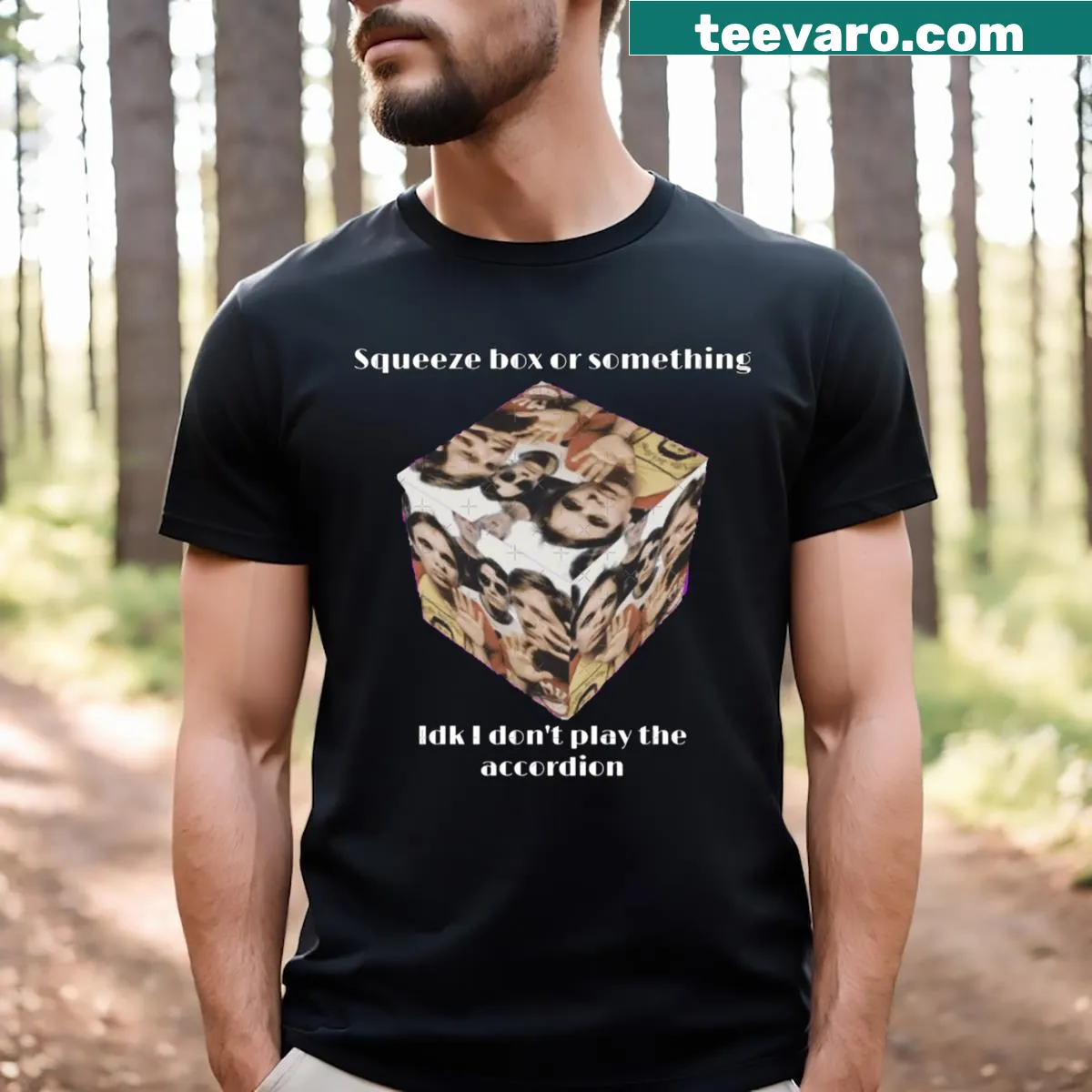Graphic T-shirt celebrating bands and music culture — on a men's t-shirt