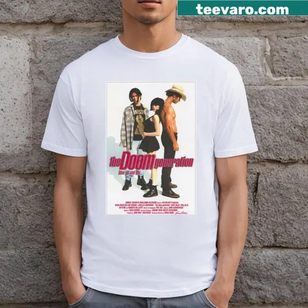 T-shirt featuring the phrase 'Doom Generation' in a striking design