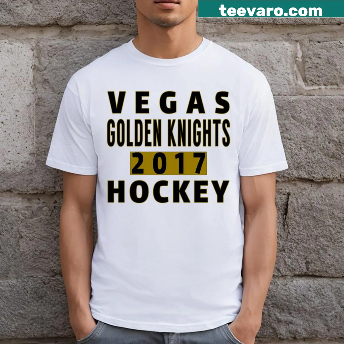 Vegas Golden Knights Hockey t-shirt with bold team graphics — on a men's t-shirt