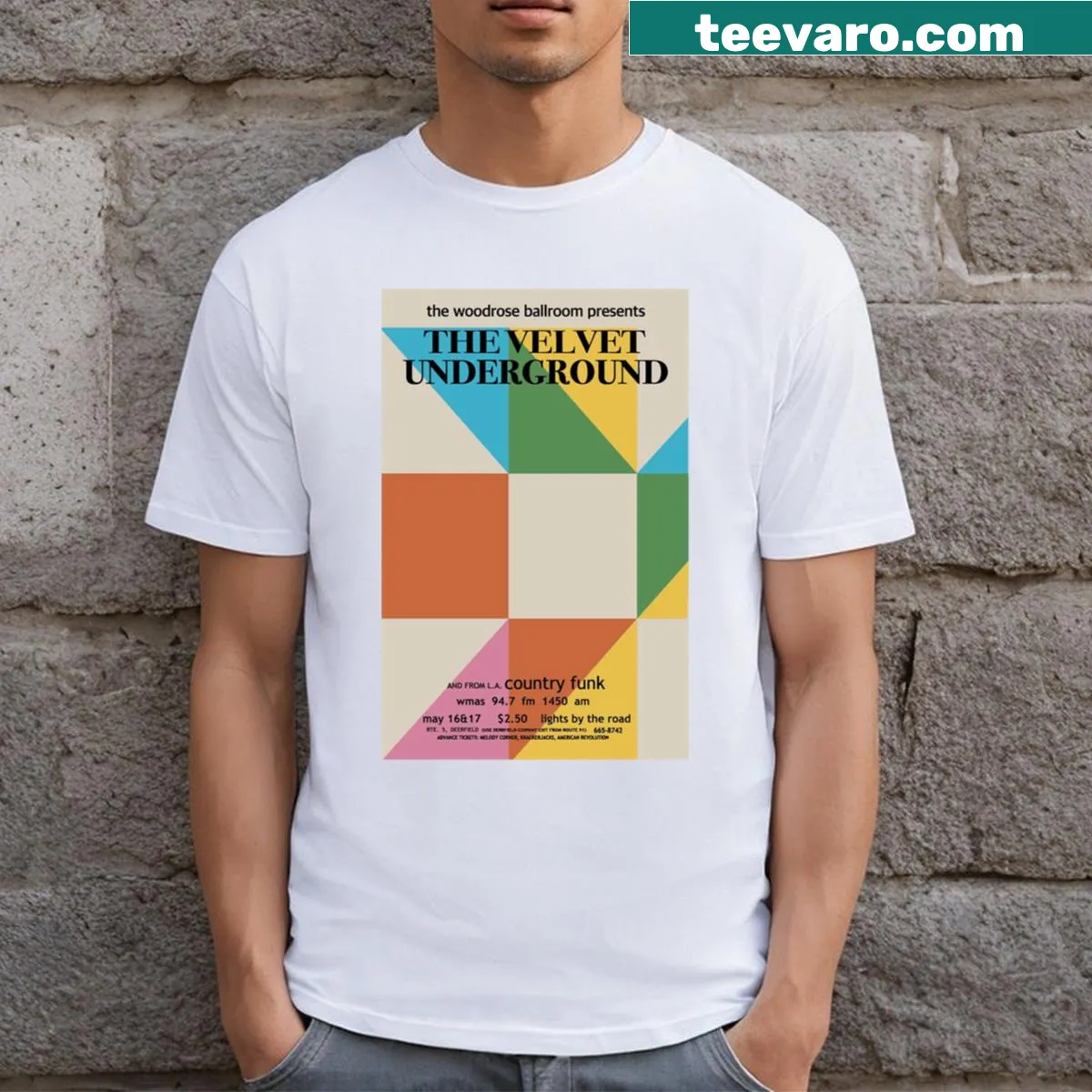 Vintage distressed Velvet Underground t-shirt honoring their legacy — on a men's t-shirt
