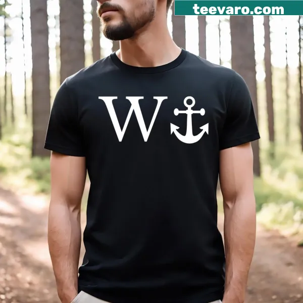 Minimalist anchor graphic t-shirt with a bold design