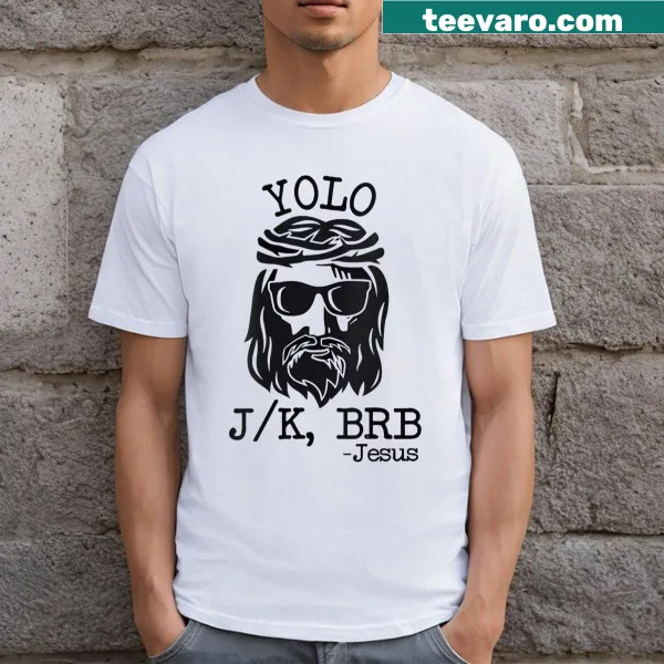 Vintage Christian V-neck tee with humorous phrases for Easter.