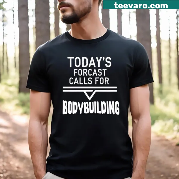 Motivational typography graphic for bodybuilding on a t-shirt
