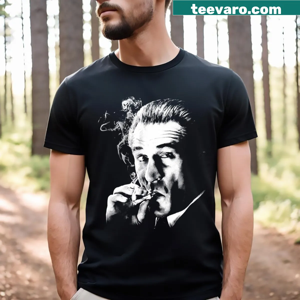 Minimalist illustration t-shirt inspired by the movie Goodfellas — on a men's t-shirt