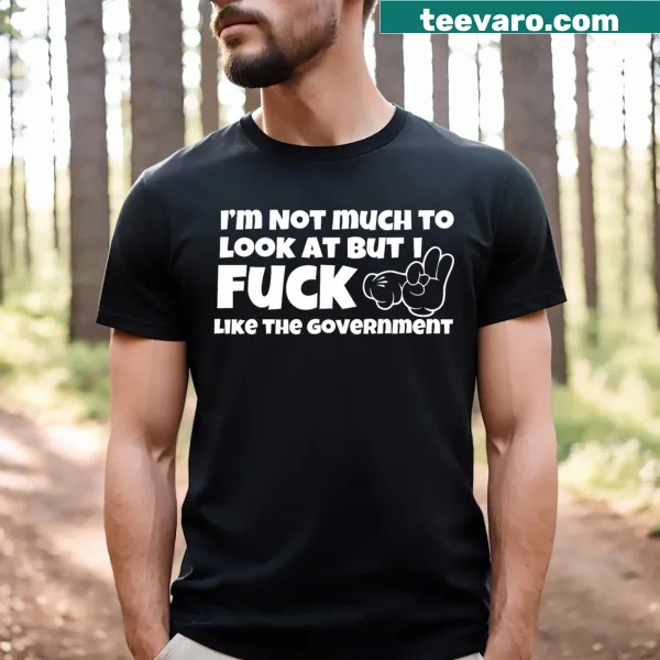 Bold typography T-shirt with humorous government quote