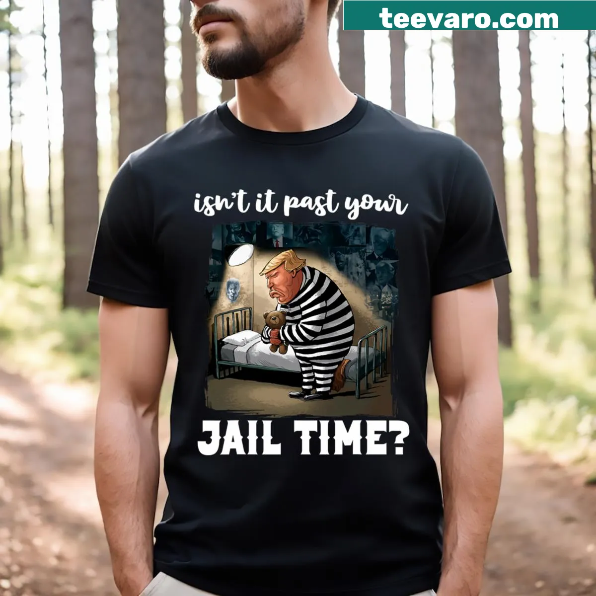 Funny anti-Trump quote t-shirt with humorous text design — on a men's t-shirt