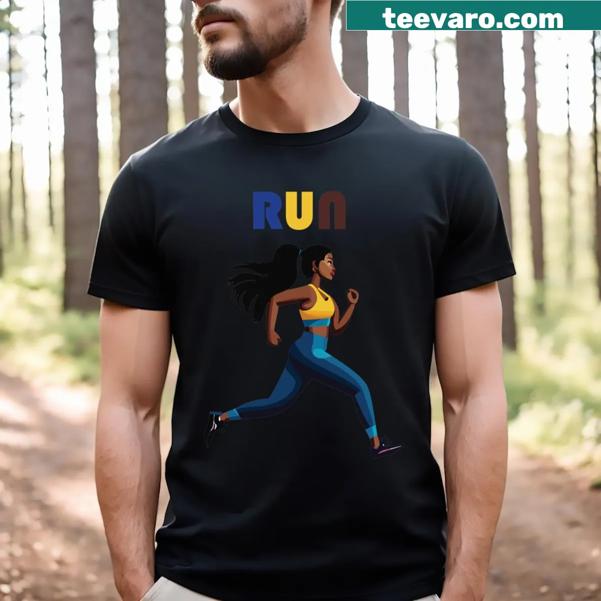 Motivational running t-shirt featuring the phrase "Run Series V2" in bold typography. — on a men's t-shirt