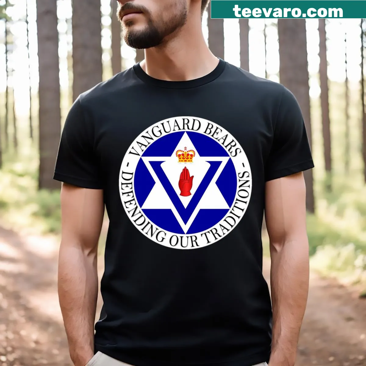 T-shirt featuring intricate hand-drawn Salam Brothers art — on a men's t-shirt