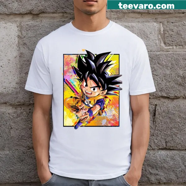 Chibi hero illustration on a t-shirt designed for gamers.