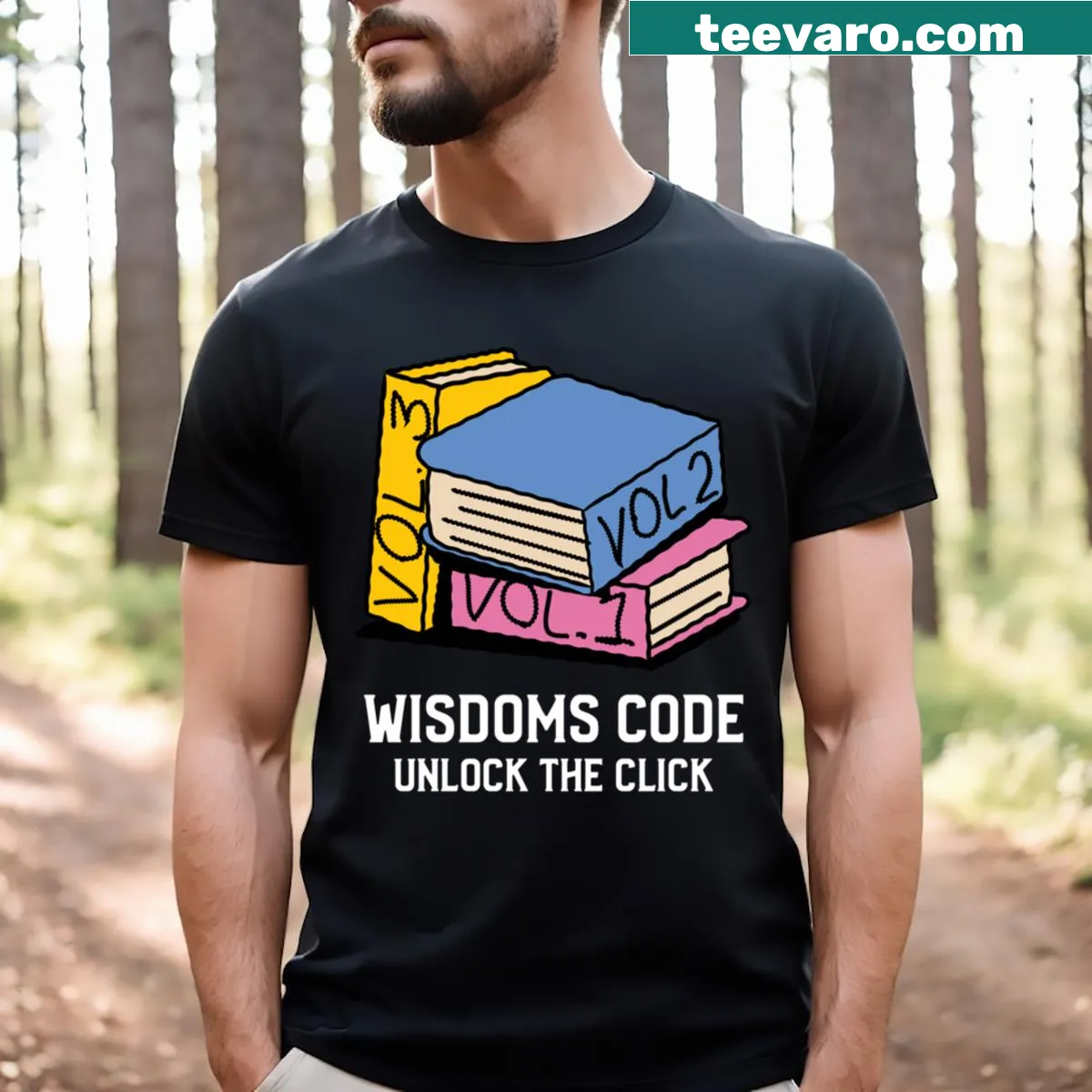 T-shirt with the phrase 'Unlock The Click' emphasizing wisdom — on a men's t-shirt