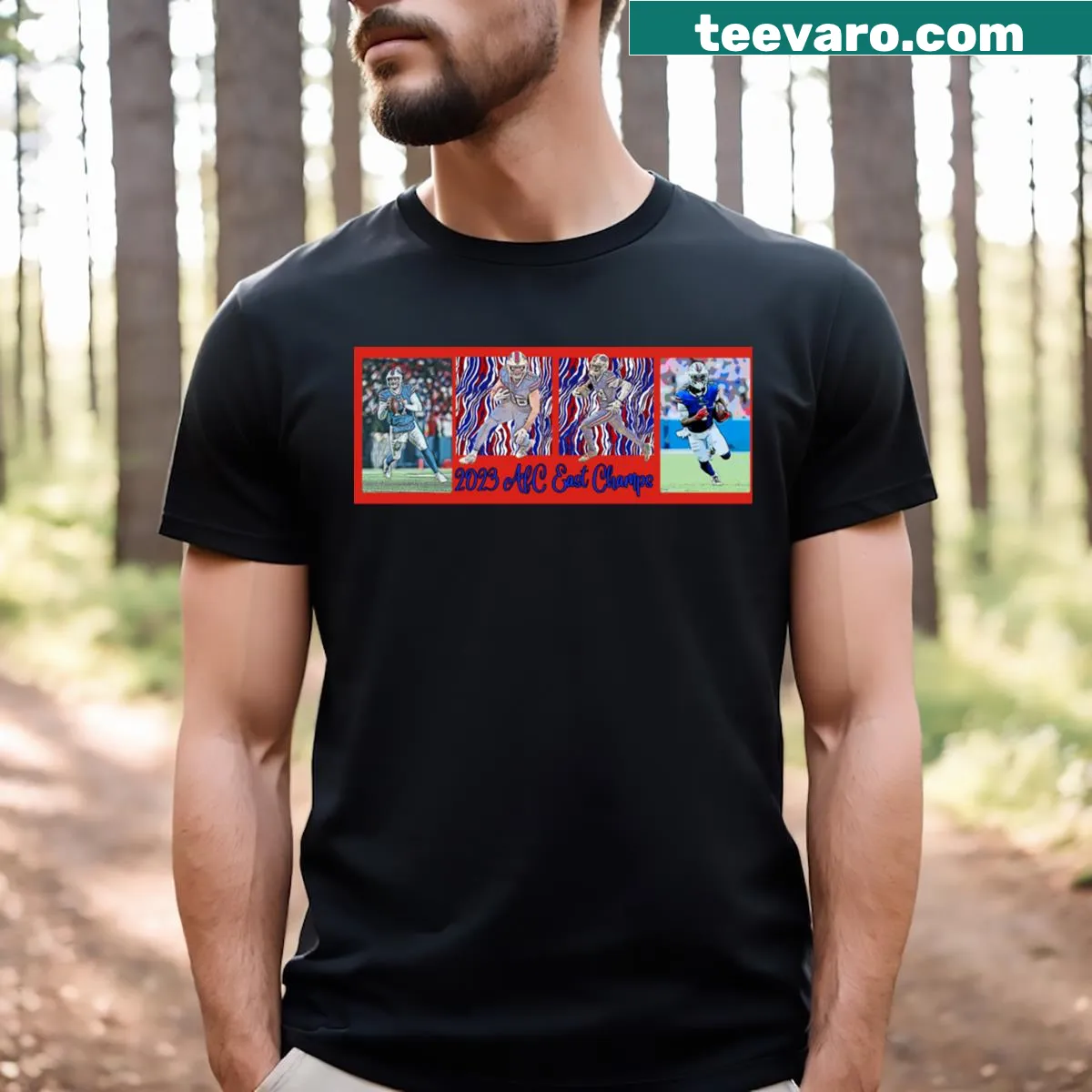 Minimalist AFC t-shirt featuring the year 2023 — on a men's t-shirt