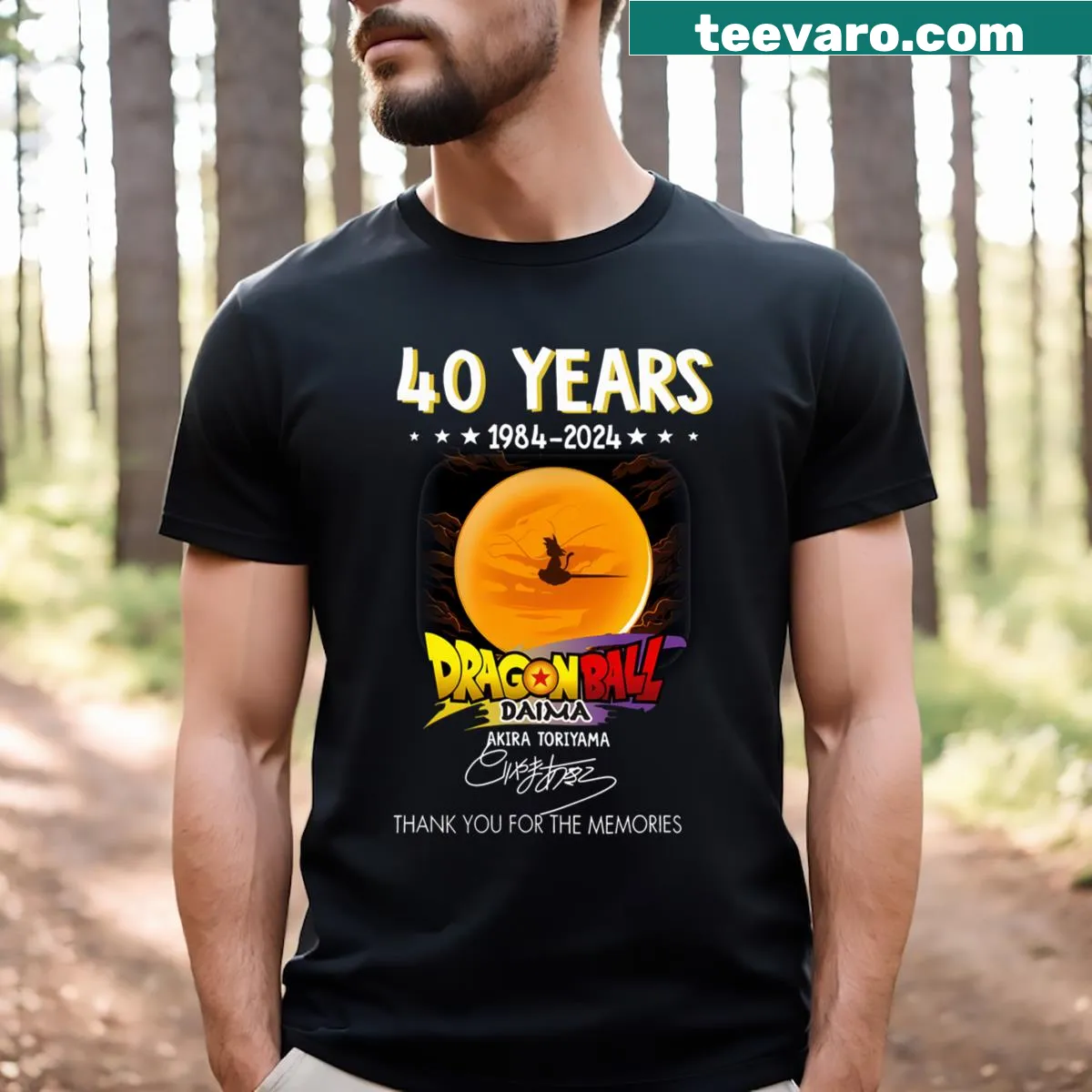 T-shirt commemorating 40 years of Akira Toriyama's creativity — on a men's t-shirt