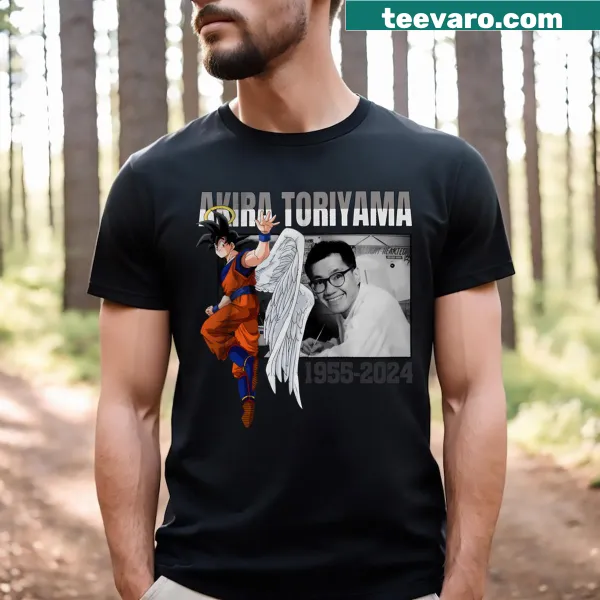 Tribute t-shirt with illustrations of iconic Akira Toriyama characters