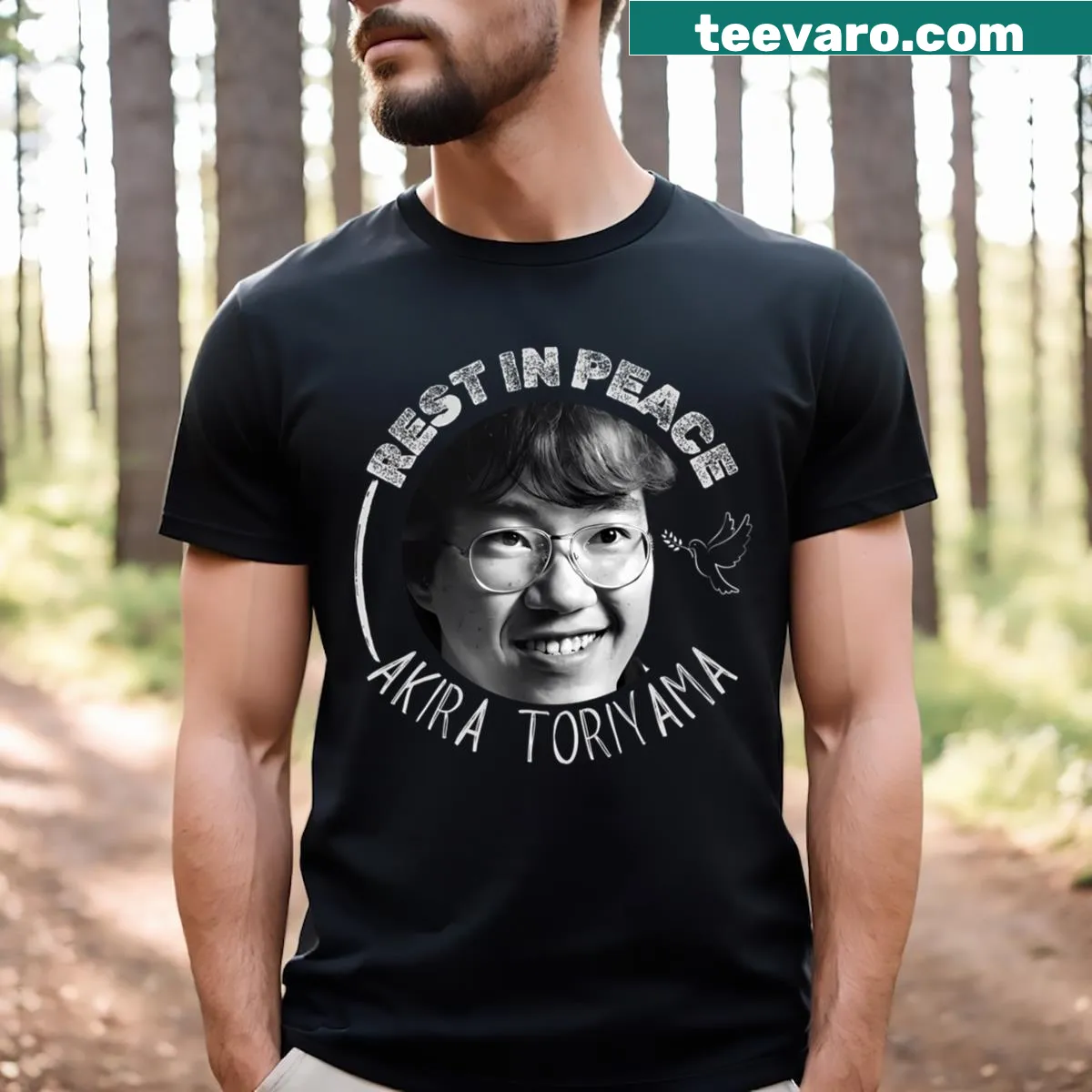 Vintage-style t-shirt featuring Akira Toriyama's artwork — on a men's t-shirt
