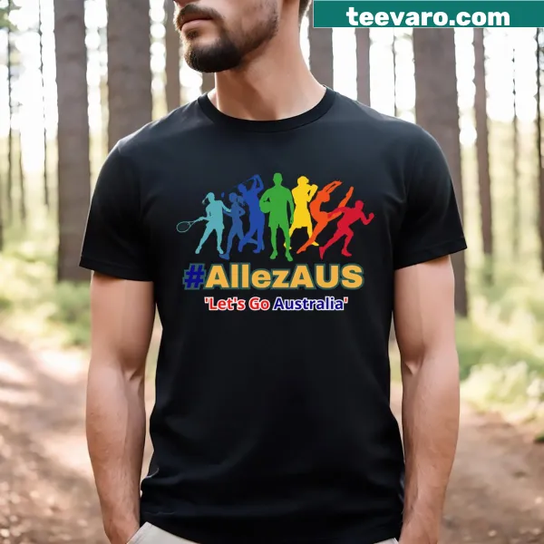 Illustrated T-shirt design for Australia and Paris 2024