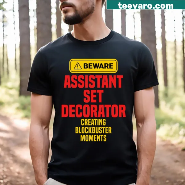 T-shirt with 'Creating Blockbuster Moments' for set decorators