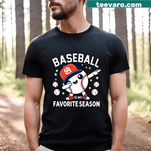 Essential T-shirt stating 'Baseball Is My Favorite Season'