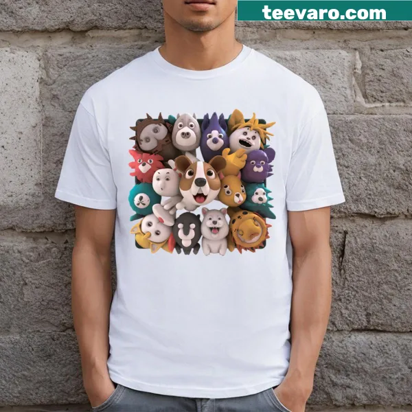 Cute Animals T-shirt with playful animal illustrations