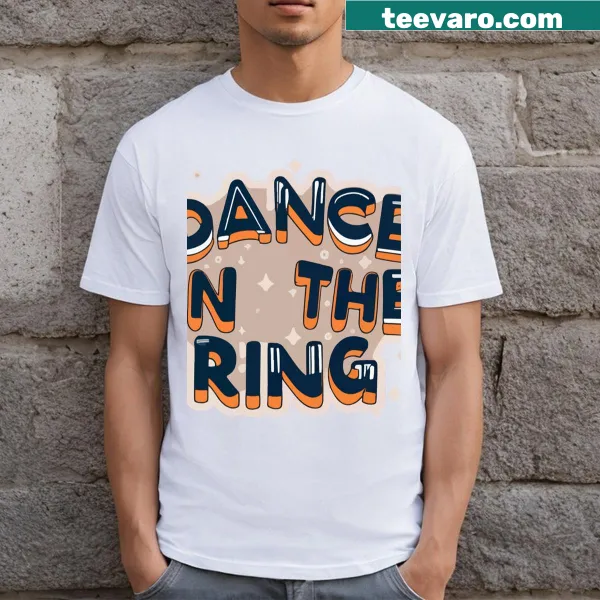 Boxing-themed T-shirt featuring footwork art
