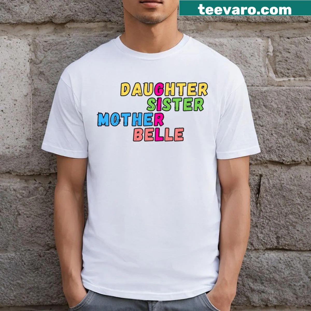 Minimalist Girl typography t-shirt design for casual wear — on a men's t-shirt