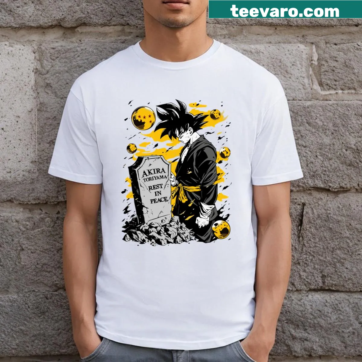 Tribute to Akira Toriyama design on a T-shirt — on a men's t-shirt