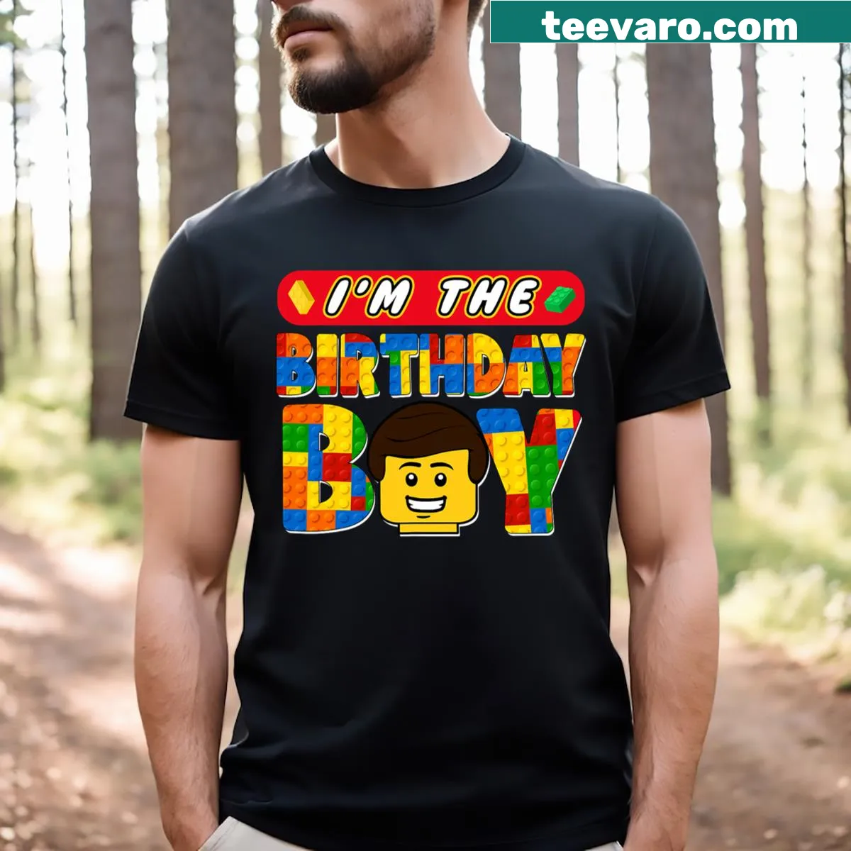 Family matching birthday T-shirt for the birthday boy — on a men's t-shirt