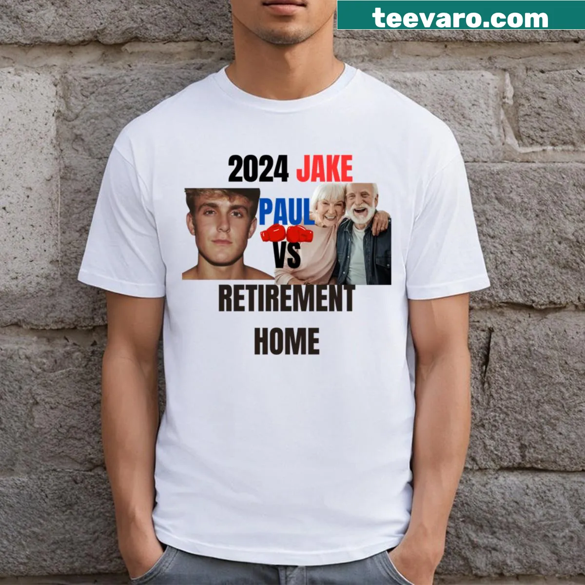 Jake Paul Boxing tee featuring dynamic graphic design — on a men's t-shirt