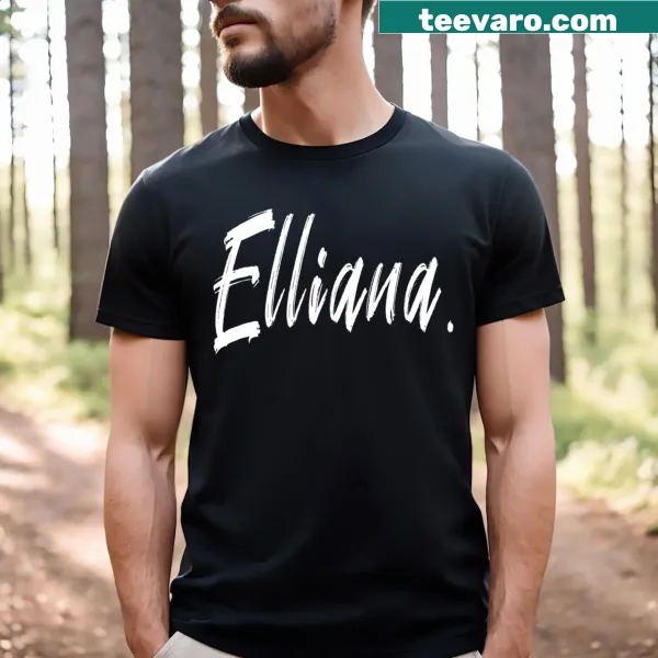 Cute typography t-shirt personalized for girls named Elliana.