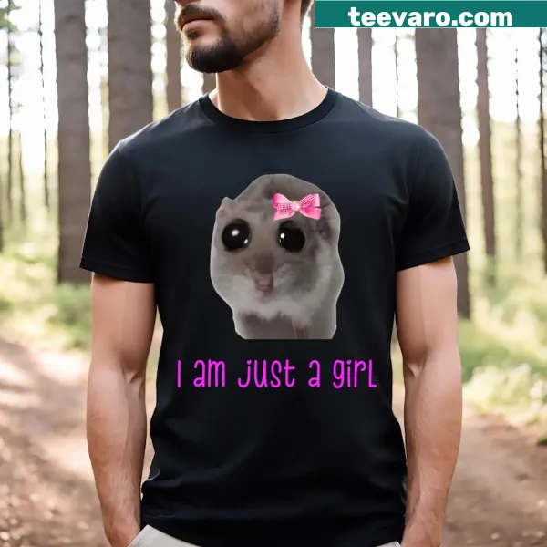 Funny Sad Hamster t-shirt for kids with expressive frown and text