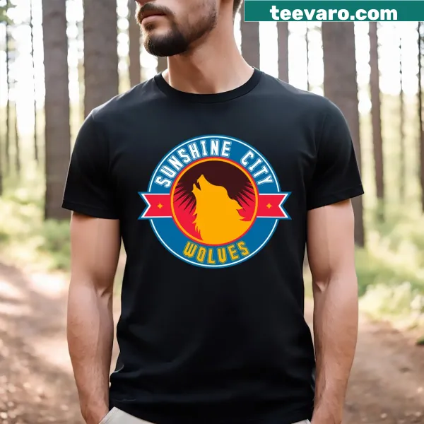 T-shirt featuring playful wolves design for team spirit