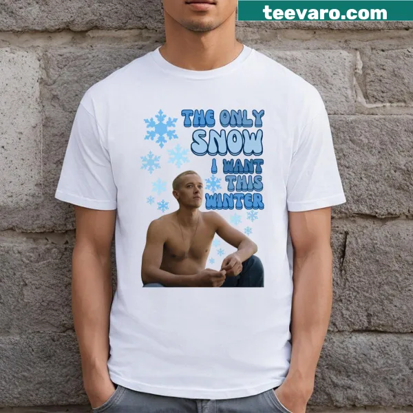 Playful typography tee about winter wishes