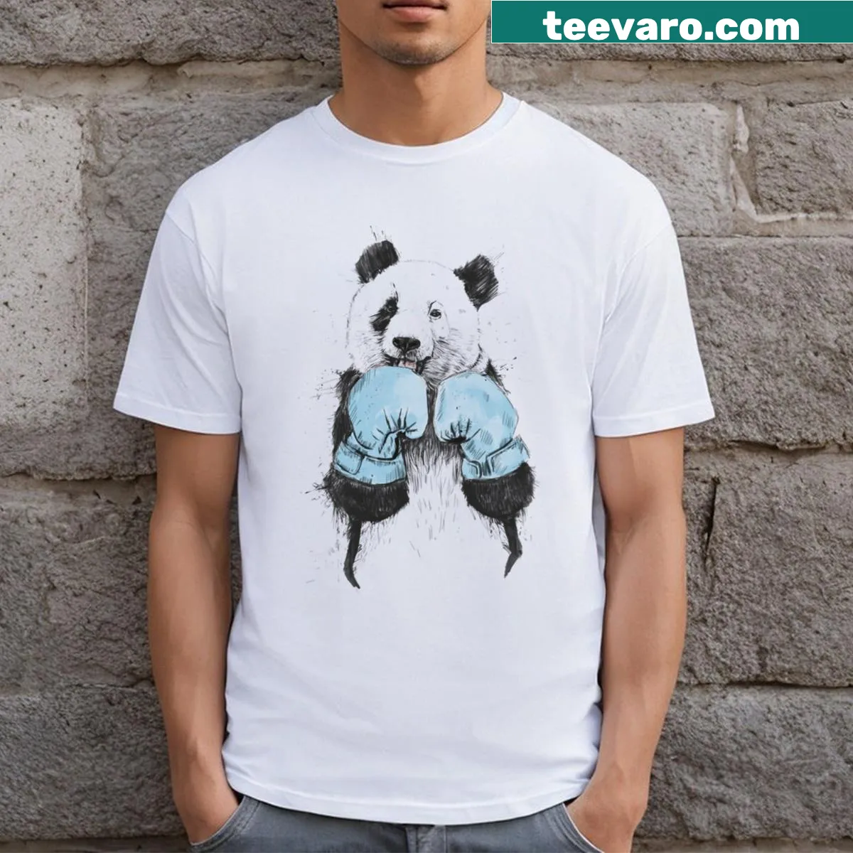Typographic T-shirt with bold text stating 'The Winner' — on a men's t-shirt
