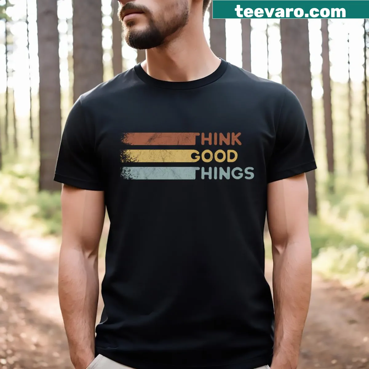 Inspirational quote t-shirt reflecting the 1980s — on a men's t-shirt